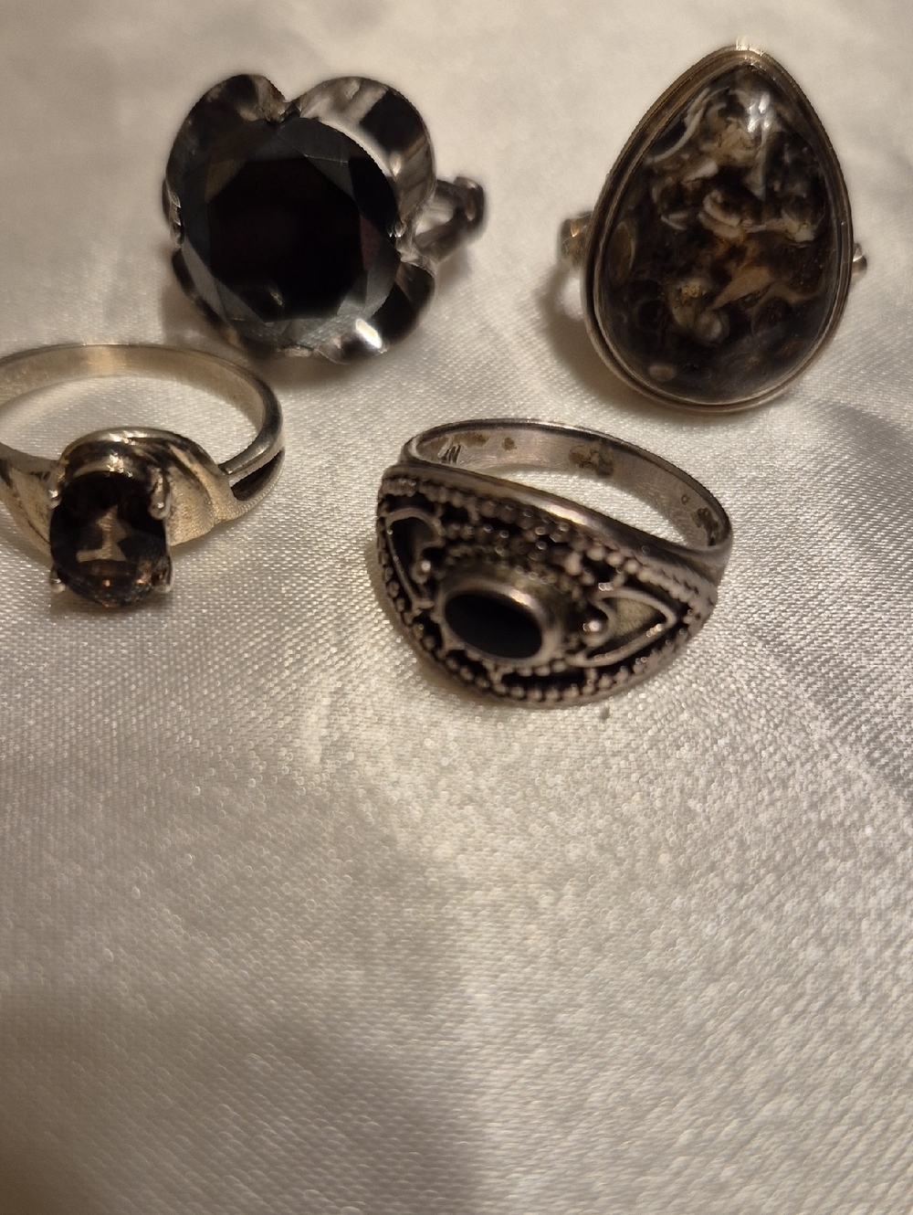 4 Lot Sterling Silver Ring Sale